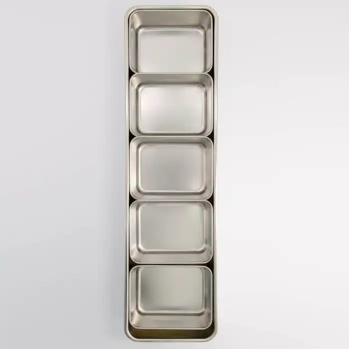 Tokyo Design Studio - Seasoning Container - Stainless Steel - 5pcs - 51.4x15.5x6.3cm - Image 3
