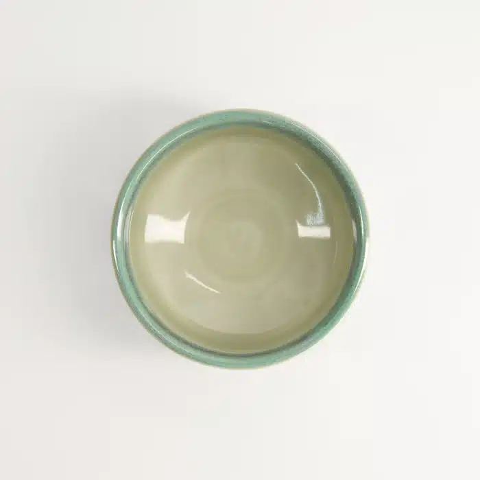 Tokyo Design Studio - Artisan Matcha Bowl - White/Aqua - 11.5x7.5cm - 400ml - Image 2