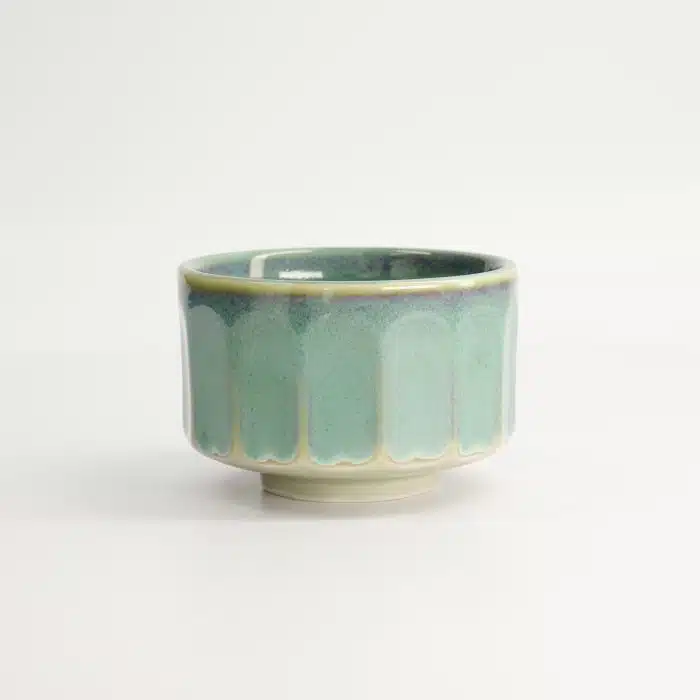Tokyo Design Studio - Artisan Matcha Bowl - White/Aqua - 11.5x7.5cm - 400ml - Image 3