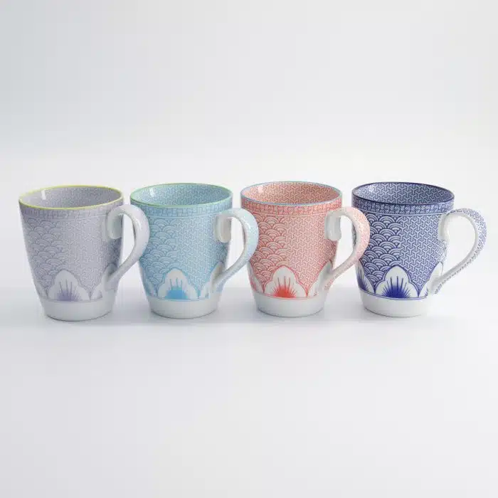Tokyo Design Studio - Lily Flower - Mug Gift Set - 4pcs - 8.8x10.5cm - 350ml - Image 2
