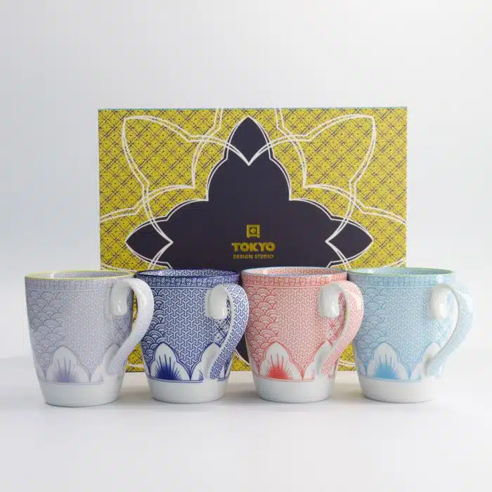 Tokyo Design Studio - Lily Flower - Mug Gift Set - 4pcs - 8.8x10.5cm - 350ml - Image 4