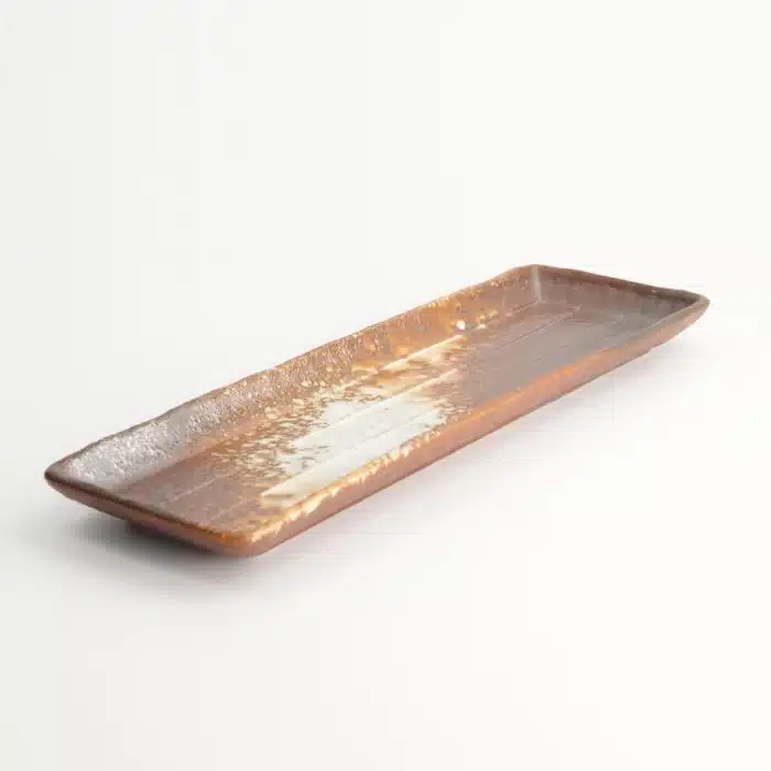 Tokyo Design Studio - Large Oval Plate - Brown/White - 33x10x2.5cm - Image 5