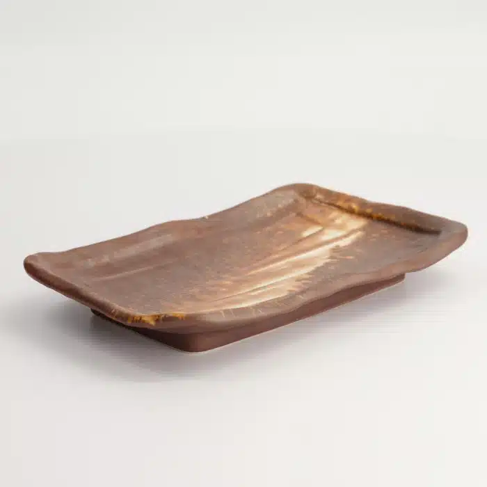 Tokyo Design Studio - Large Plate - Brown/White - 21x13x3cm - Image 3