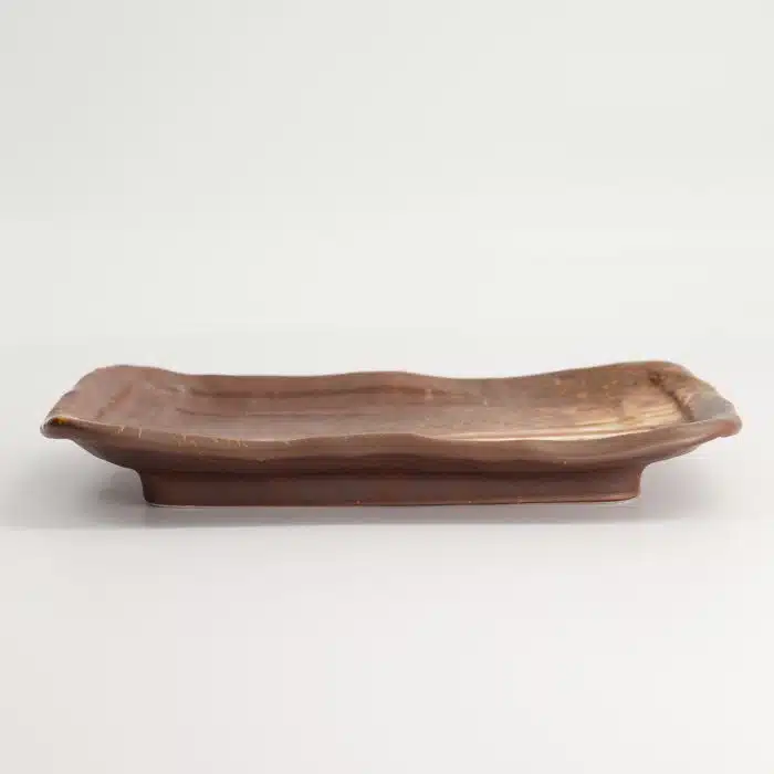 Tokyo Design Studio - Large Plate - Brown/White - 21x13x3cm - Image 5