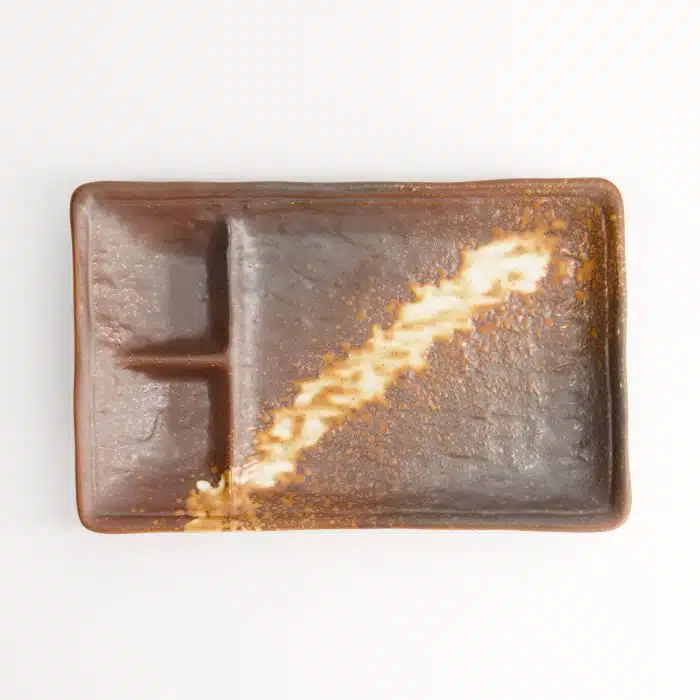 Tokyo Design Studio - Divided Plate - Brown/White - 21x13x2.5cm - Image 2
