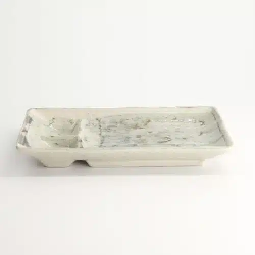 Tokyo Design Studio - Verdeelde Plaat - Lichtblauw/Wit - 21x13x2,5cm