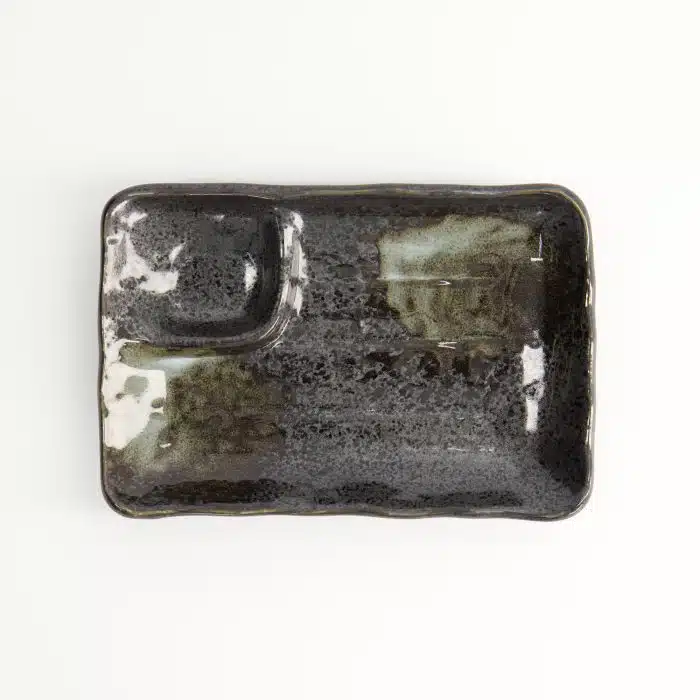 Tokyo Design Studio - Divided Plate - Black - 17x11x2.5cm - Image 2