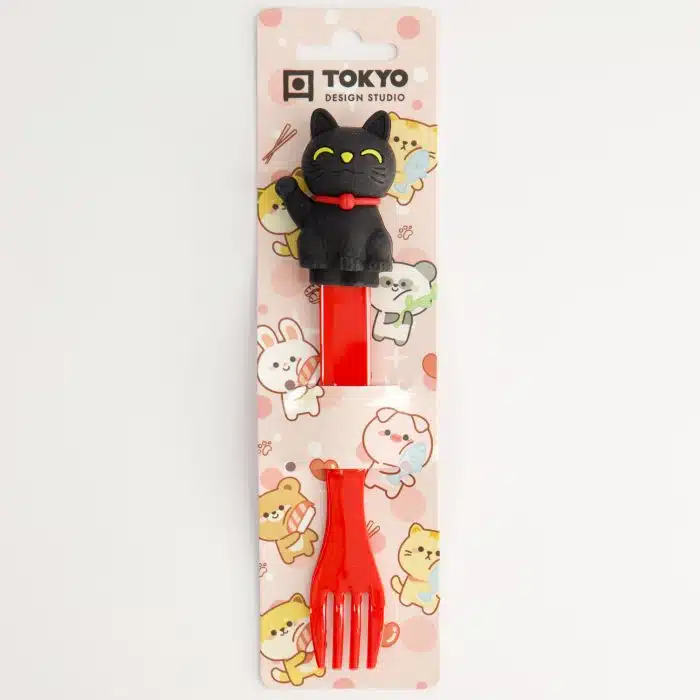 Children's Cat Fork - Black - 16.5 cm