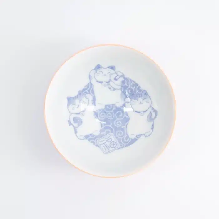 Tokyo Design Studio - Kawaii - Rice Bowl - Karakusa - Lucky Cat - 11.5x6.2cm - 300ml - Orange - Image 4