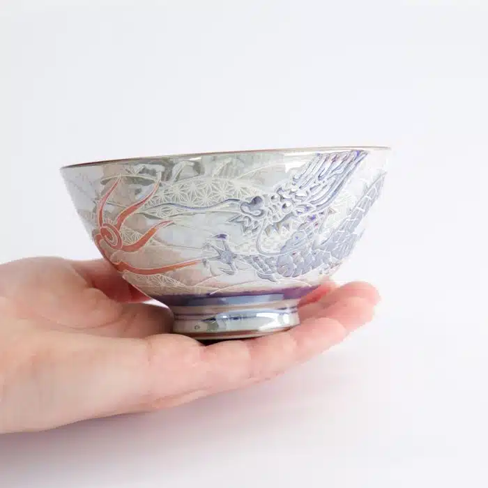 Tokyo Design Studio - Kawaii - Rice Bowl - Luster Dragon - 11.5x6cm - 300ml - Blue - Image 5