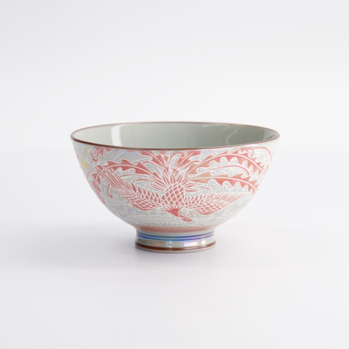 Tokyo Design Studio - Kawaii - Rice Bowl - Luster Phoenix - 11.5x6cm - 300ml - Red - Image 3