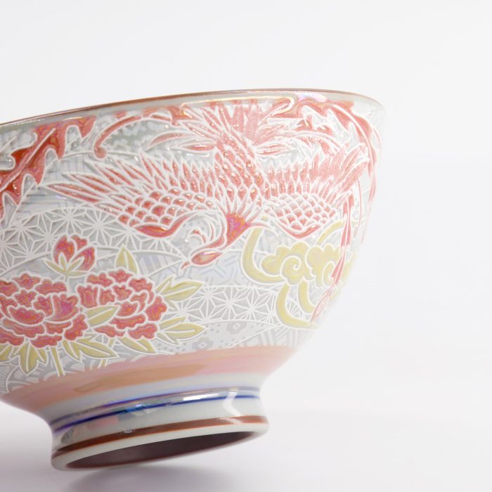 Tokyo Design Studio - Kawaii - Rice Bowl - Luster Phoenix - 11.5x6cm - 300ml - Red - Image 4