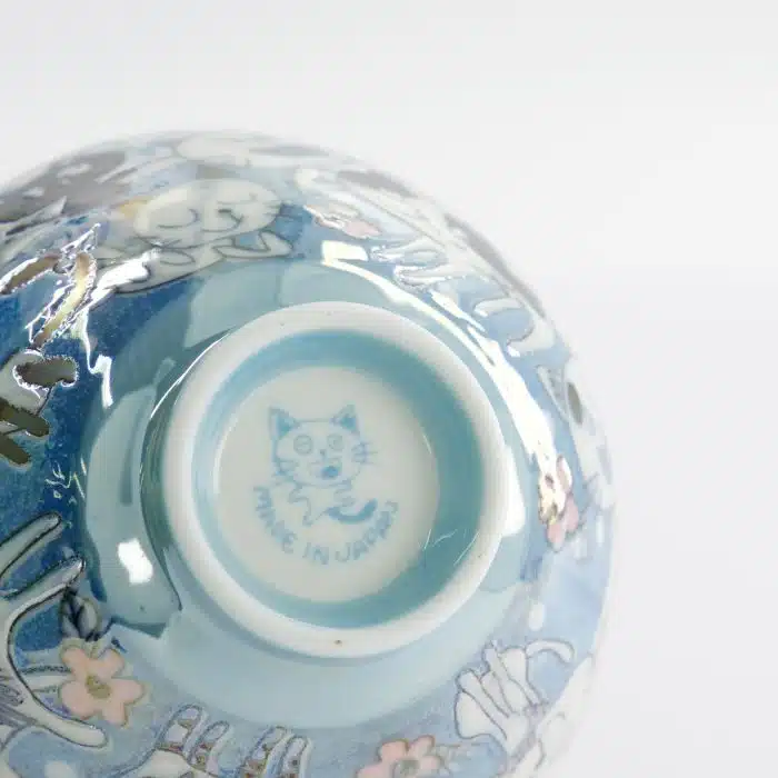 Tokyo Design Studio - Kawaii - Rice Bowl - 11.4x6.2cm - 300ml - Blue - Cat - Image 3