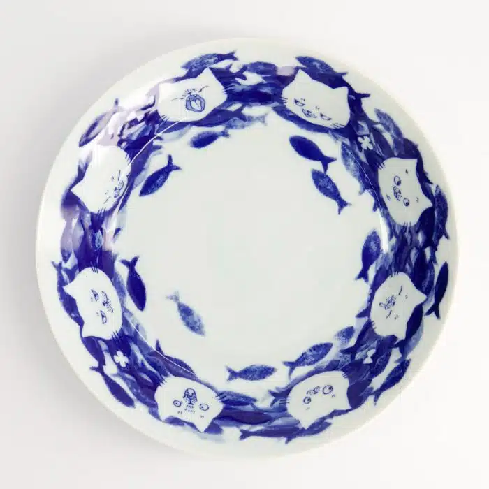 Tokyo Design Studio - Neko Maruke - Cat - Shallow Bowl - 20.7x3.8cm - Image 2