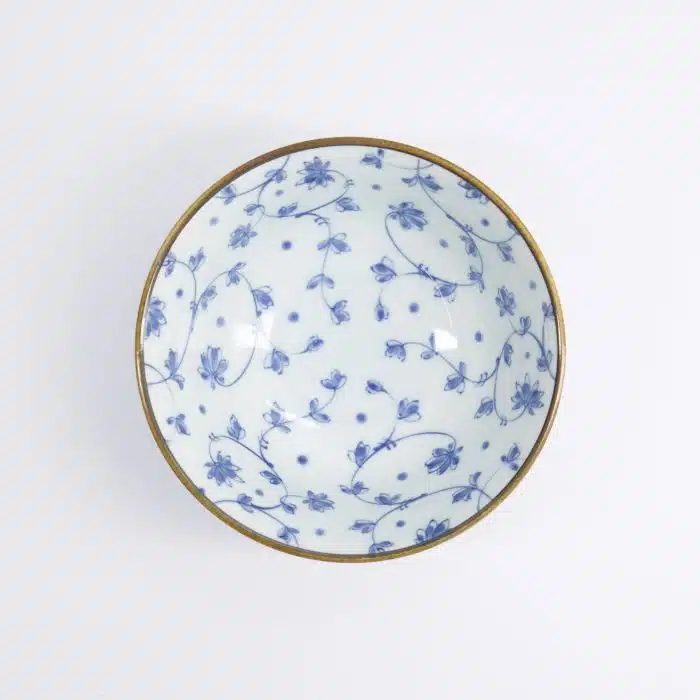 Tokyo Design Studio - Natsu Karakusa - Tayo Bowl - Blue/White - 15x6.7cm - Image 2