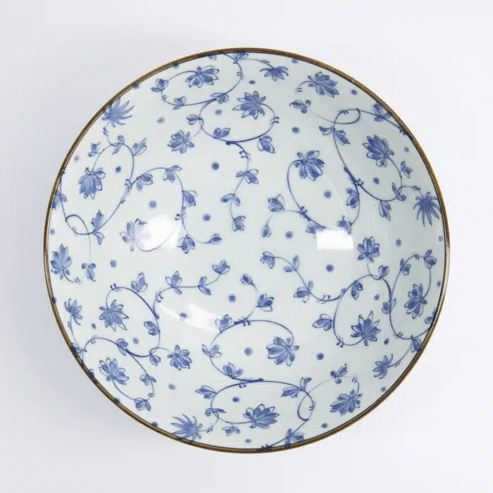 Tokyo Design Studio - Natsu - Karakusa - Ramen Bowl - Blue/White - 21x7.8cm - 1000ml - Image 2