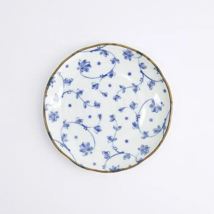Tokyo Design Studio - Natsu - Karakusa - Dessert Plate - Blue/White - 16.5x2cm - Image 2
