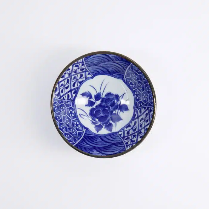 Tokyo Design Studio - Natsu Shozui - Rice Bowl - Blue/White - 12x6.4cm - Image 2