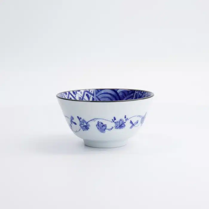 Tokyo Design Studio - Natsu Shozui - Rice Bowl - Blue/White - 12x6.4cm - Image 3