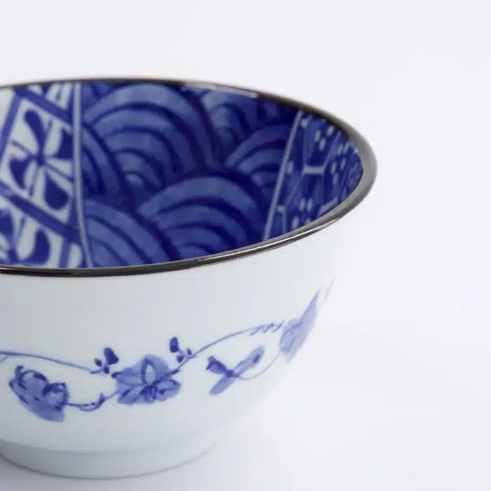 Tokyo Design Studio - Natsu Shozui - Rice Bowl - Blue/White - 12x6.4cm - Image 4
