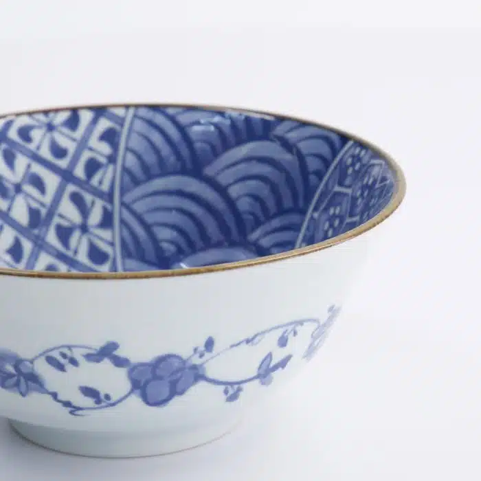 Tokyo Design Studio - Natsu Shozui - Tayo Bowl - Blue/White - 15x6.7cm - Image 4