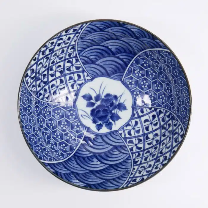 Tokyo Design Studio - Natsu - Shozui - Ramen Bowl - Blue/White - 21x7.8cm - 1000ml - Image 2