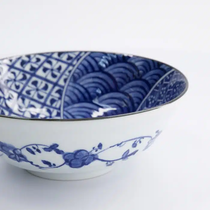 Tokyo Design Studio - Natsu - Shozui - Ramen Bowl - Blue/White - 21x7.8cm - 1000ml - Image 4