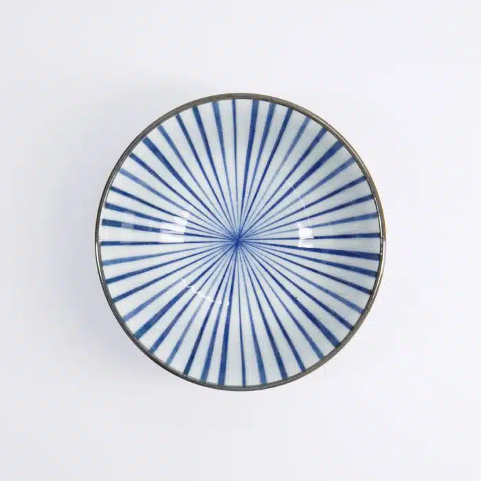 Tokyo Design Studio - Natsu - Tokusa - Tayo Bowl - Blue/White - 15.2x6.7cm - Image 2