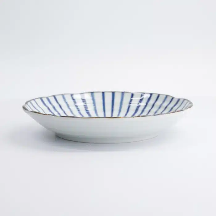 Tokyo Design Studio - Natsu - Tokusa - Plate - Blue/White - 22x4cm - Image 3
