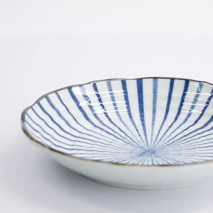 Tokyo Design Studio - Natsu - Tokusa - Plate - Blue/White - 22x4cm - Image 4