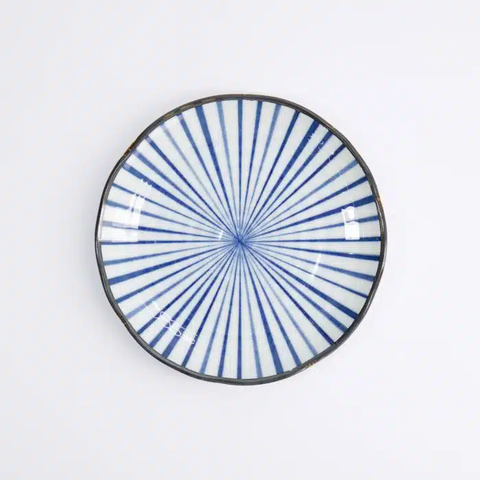 Tokyo Design Studio - Natsu - Tokusa - Dessert Plate - Blue/White - 16.5x2cm - Image 2