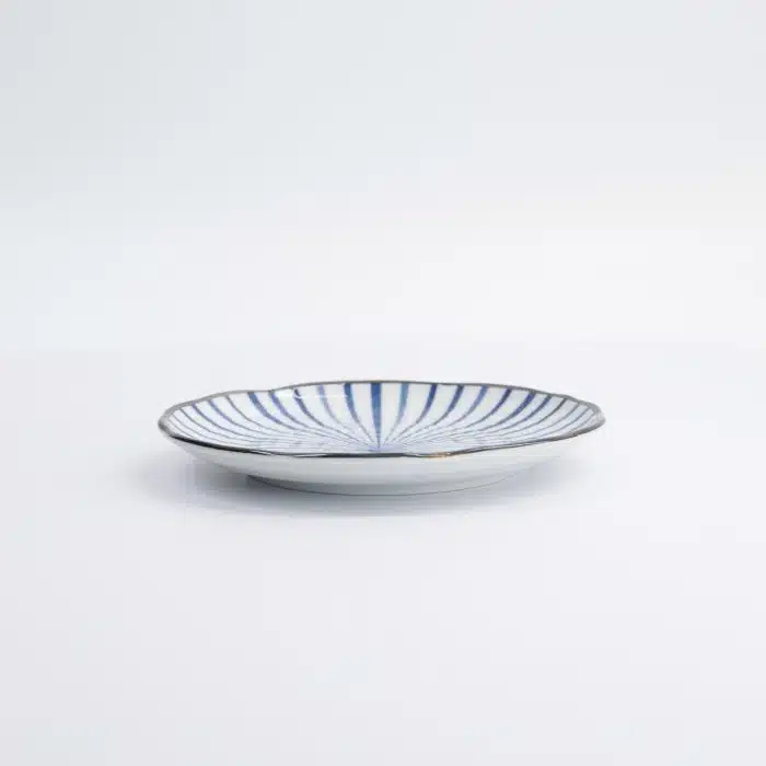 Tokyo Design Studio - Natsu - Tokusa - Dessert Plate - Blue/White - 16.5x2cm - Image 3