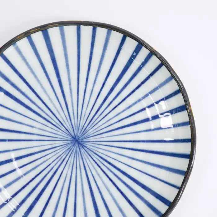 Tokyo Design Studio - Natsu - Tokusa - Dessert Plate - Blue/White - 16.5x2cm - Image 4