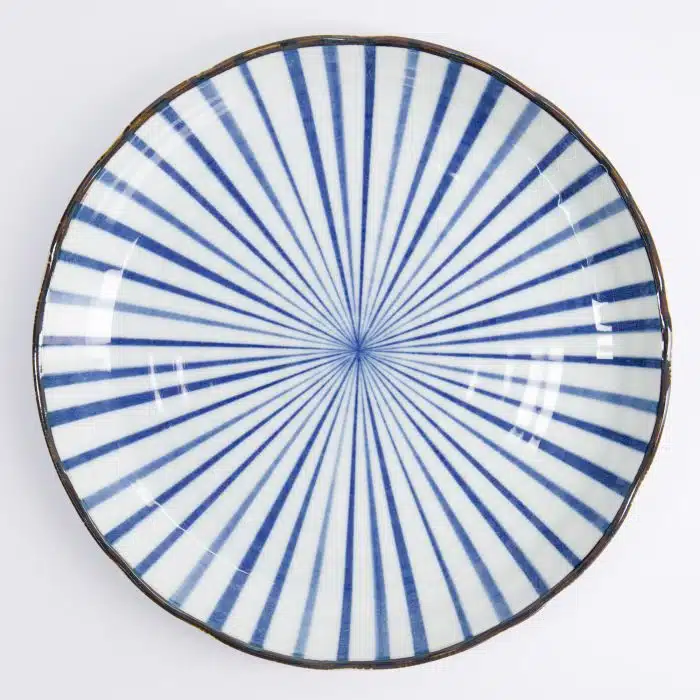 Tokyo Design Studio - Natsu - Tokusa - Dinner Plate - Blue/White - 24.7x3cm - Image 2