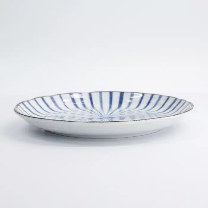 Tokyo Design Studio - Natsu - Tokusa - Dinner Plate - Blue/White - 24.7x3cm - Image 3