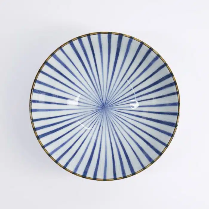 Tokyo Design Studio - Natsu - Tokusa - Bowl - Blue/White - 17.8x9.5cm - Image 2