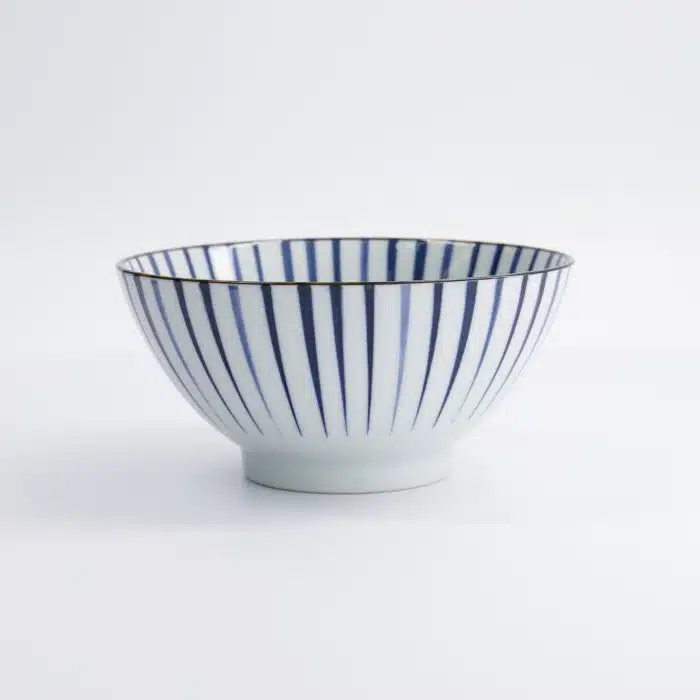 Tokyo Design Studio - Natsu - Tokusa - Bowl - Blue/White - 17.8x9.5cm - Image 3