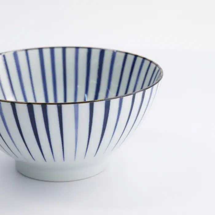 Tokyo Design Studio - Natsu - Tokusa - Bowl - Blue/White - 17.8x9.5cm - Image 4