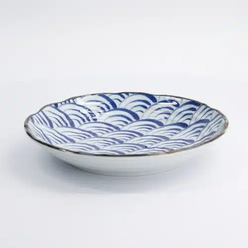 Tokyo Design Studio - Natsu - Nami - Bord - Blauw/Wit - 22x4cm