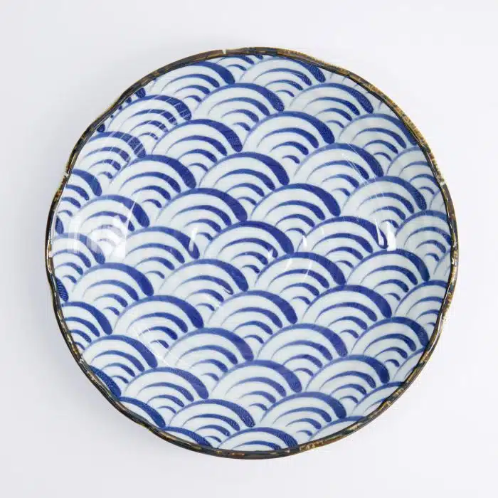 Tokyo Design Studio - Natsu - Nami - Plate - Blue/White - 22x4cm - Image 2