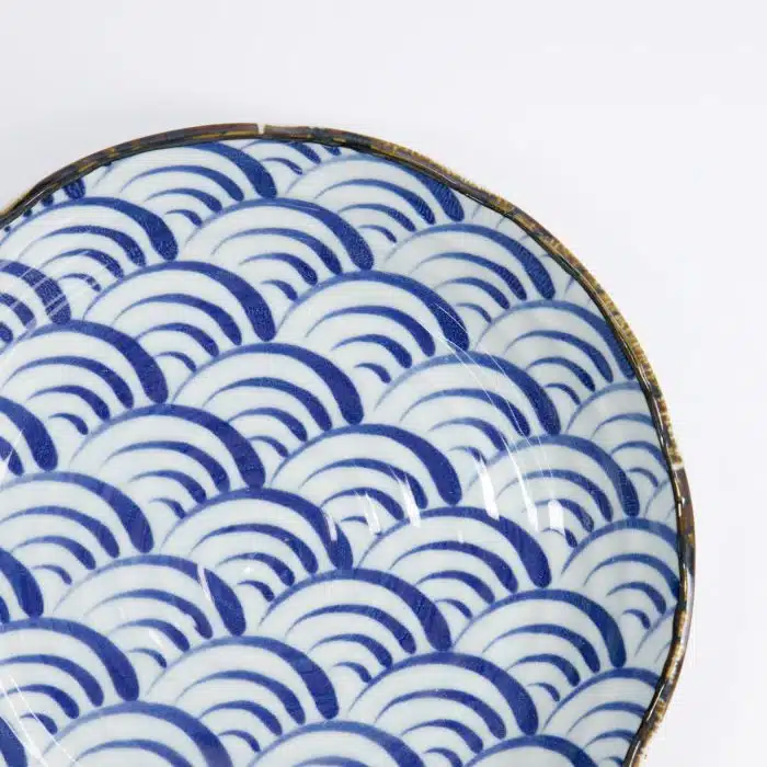 Tokyo Design Studio - Natsu - Nami - Plate - Blue/White - 22x4cm - Image 4