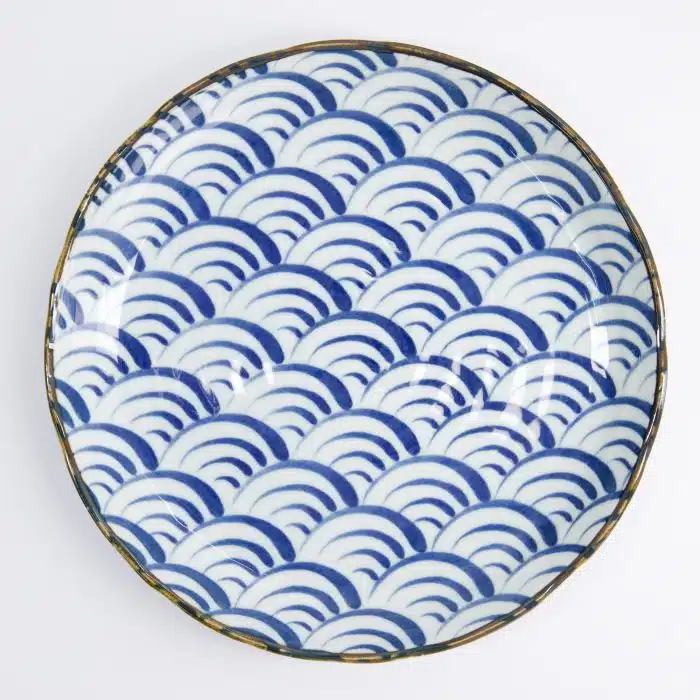 Tokyo Design Studio - Natsu - Nami - Dinner Plate - Blue/White - 24.7x3cm - Image 2