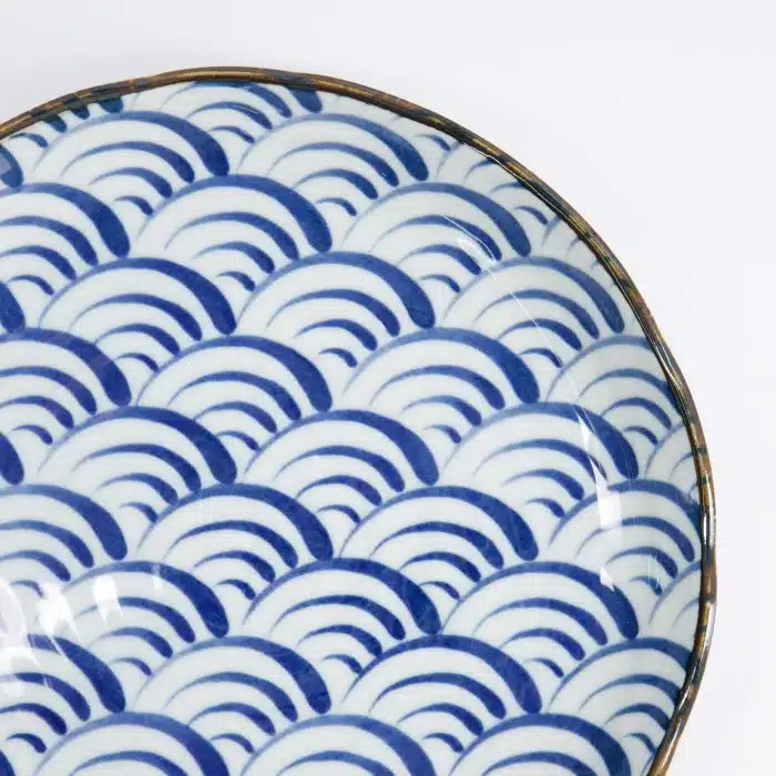 Tokyo Design Studio - Natsu - Nami - Dinner Plate - Blue/White - 24.7x3cm - Image 4