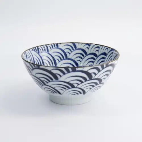 Tokyo Design Studio - Natsu - Nami - Kom - Blauw/Wit - 17.8x9.5cm