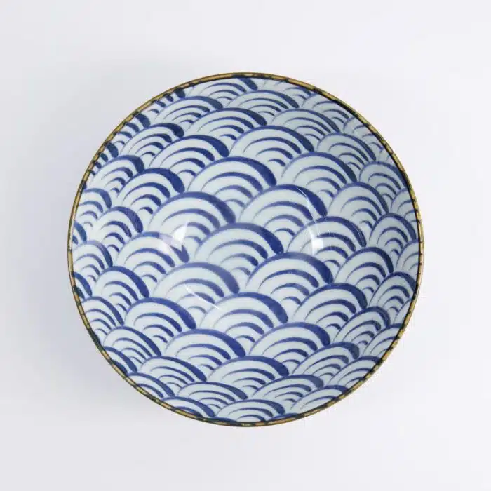 Tokyo Design Studio - Natsu - Nami - Bowl - Blue/White - 17.8x9.5cm - Image 2
