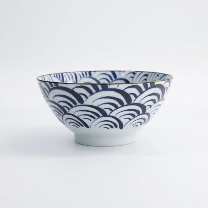 Tokyo Design Studio - Natsu - Nami - Bowl - Blue/White - 17.8x9.5cm - Image 3