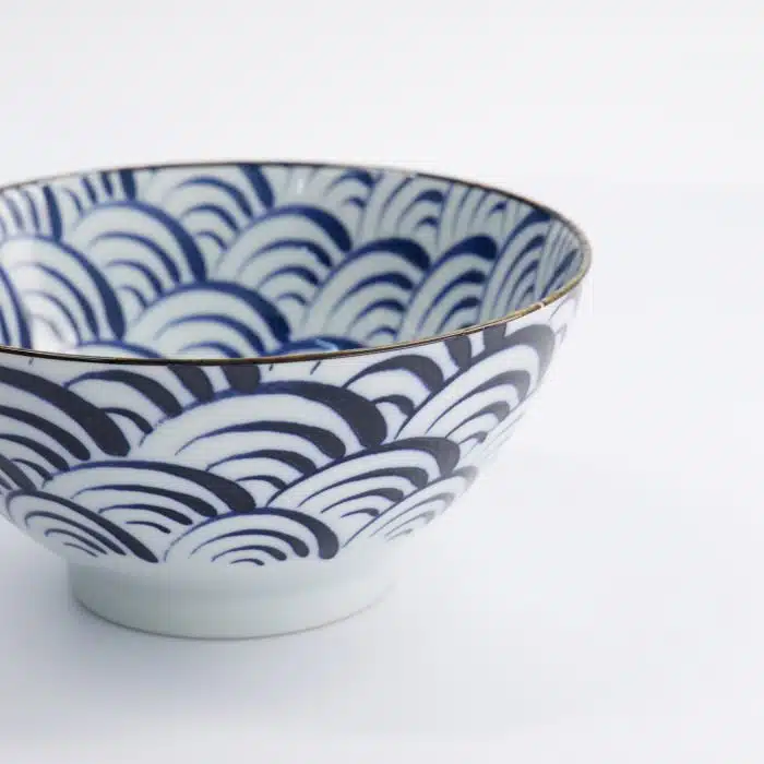 Tokyo Design Studio - Natsu - Nami - Bowl - Blue/White - 17.8x9.5cm - Image 4