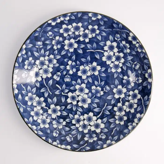 Tokyo Design Studio - Tokyo Blue - Sakura - Round Plate - 25x3.3cm - Image 2
