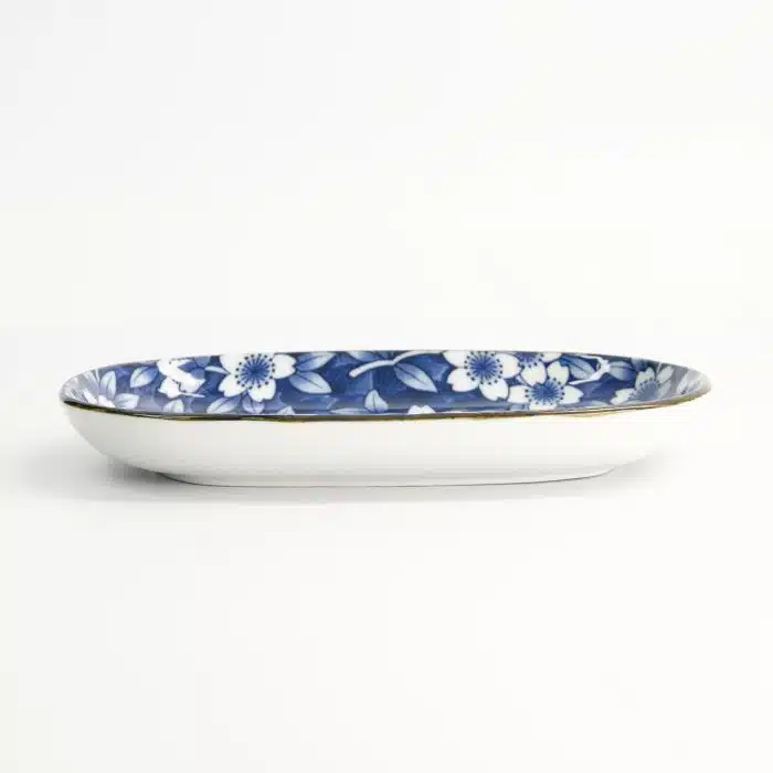 Tokyo Design Studio - Tokyo Blue Sakura Oval Plate - 18.7x13cm - Image 3