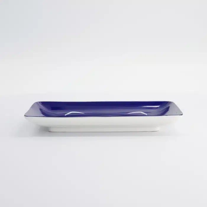 Tokyo Design Studio - Kawaii - Lucky Cat Sushi Plate - Blue - 21x13.5cm - Image 2